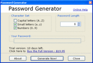 Password Generator 2.1 screenshot